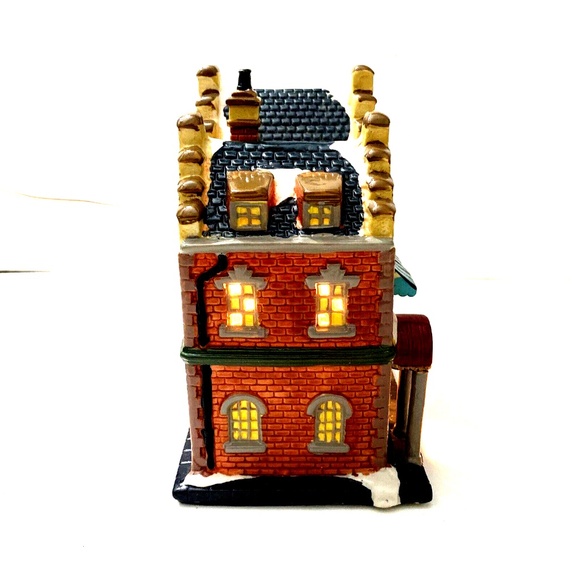 Light Up Christmas Streets Hotel Village House Holiday Porcelain Hand Painted - Picture 4 of 11